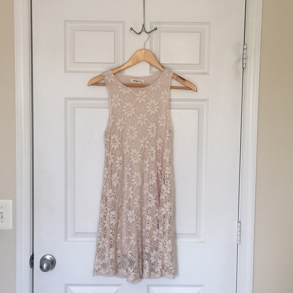 Lacey, Cream Sleeveless Sundress